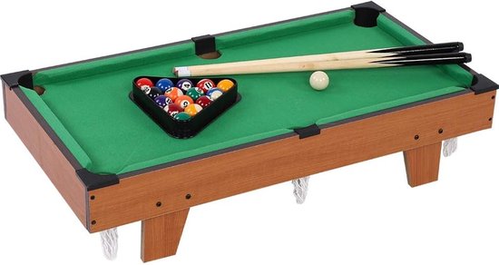 Mini table de billard - Comprenant queue, boules et triangle