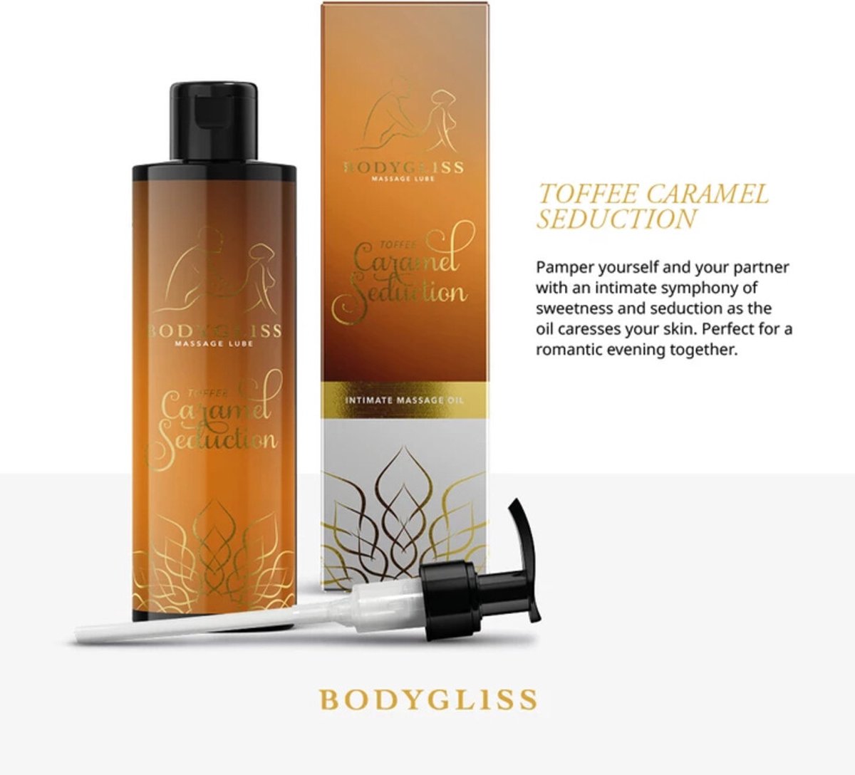 Goedkoopste Bodygliss Massageolie Toffee Karamel 150 ml