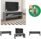 vidaXL Meuble TV 100x40x40 cm Bois d'ingénierie Chêne Sonoma gris - Meuble - Comprend un nettoyant et un assainisseur pour bois