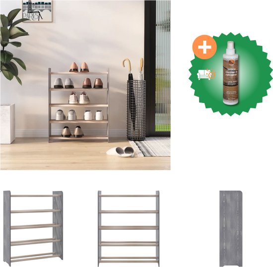 5five Schoenenrek - 3-laags - Metaal/kunststof - 57 X 25 X 39 Cm 5five Schoenenrek - 3-laags - Metaal/kunststof - 57 X 25 X 39 Cm