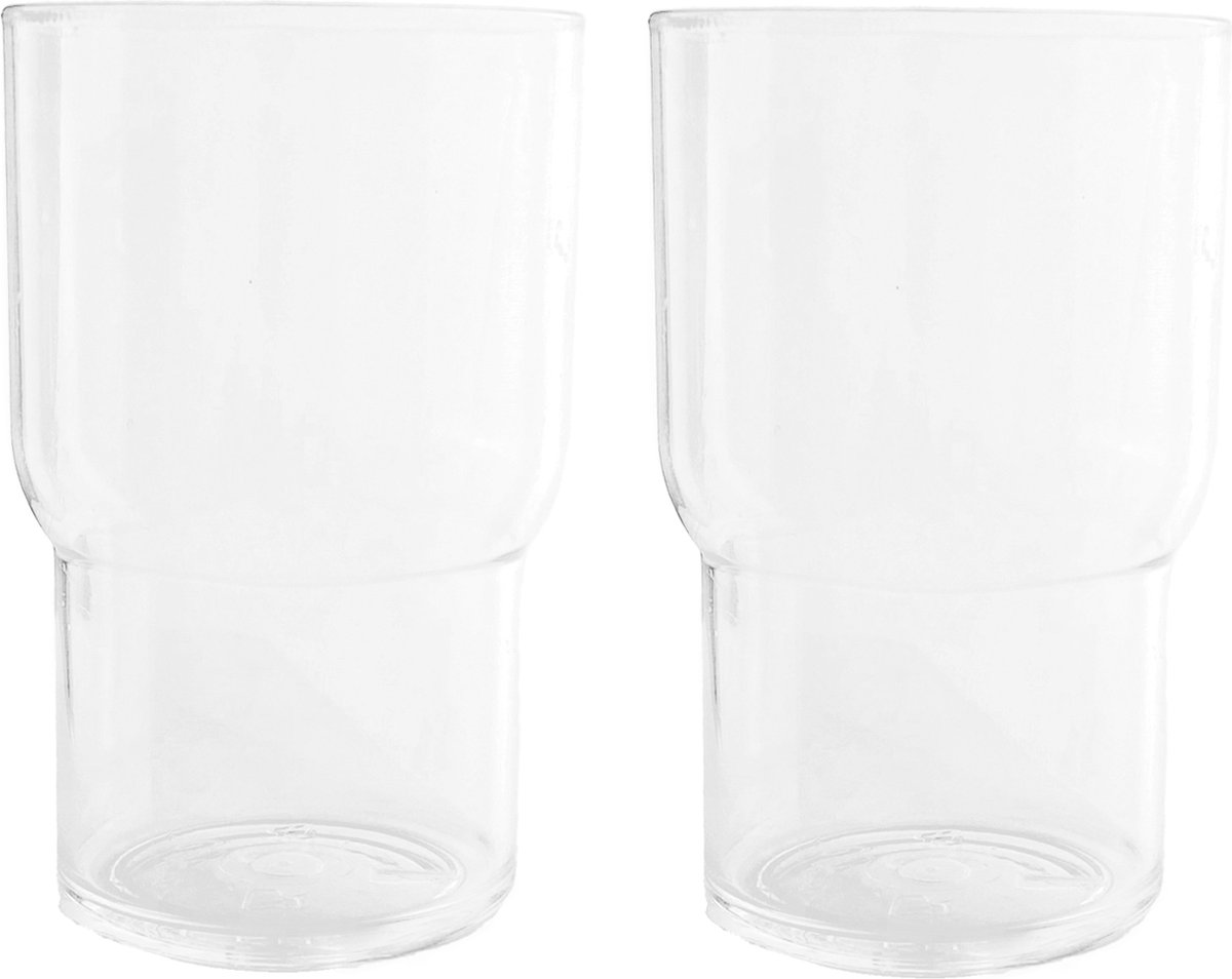 Global Glass Wijnglazen - Kunststof Wijnglazen - Wijnglazen Set - Witte Wijnglazen - Camping Glazen - Kunststof Glazen - Plastic Glazen - 20cl - Transparant - 2 Stuks