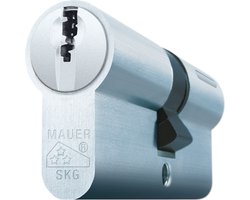 Dubbele cilinder - Vernikkeld - Messing - Mauer - 41DC-DT1-NI Mauer profielcilinder, DT1 serie, dubbele