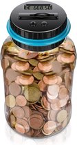 Digitale Spaarpot - Met muntenteller - Elektrische spaarpot - Transparant - Spaarpot voor jongens en meisjes - Geschikt voor Euromunten - Kan tot wel 1000 munten vasthouden!