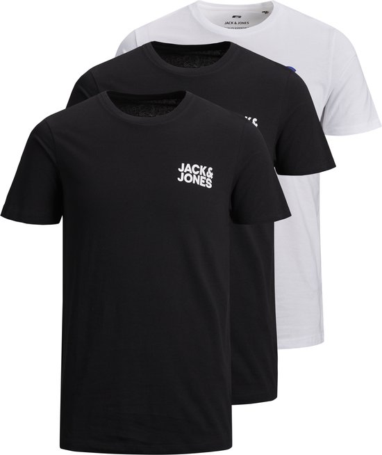 Jack & Jones Heren T-shirt JJECORP Slim Fit Logo 3-Pack