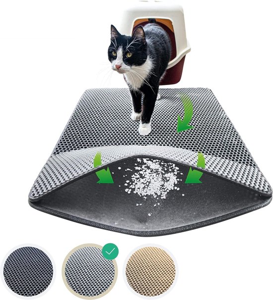 Adori Eva Kattenbakmat Grijs - Kattenbakaccessoires - 55x75 cm Adori Eva Kattenbakmat Grijs - Kattenbakaccessoires - 55x75 cm