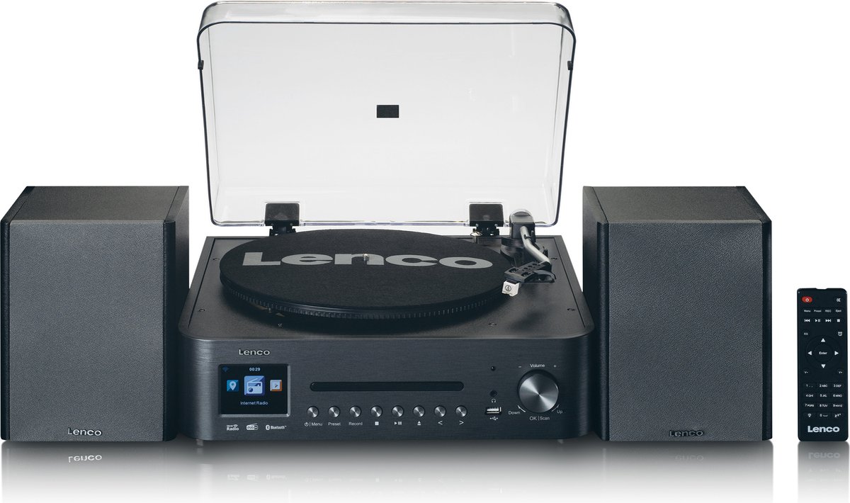 Lenco MC-460 - Stereoset met DAB radio, Bluetooth, Internet - Zwart