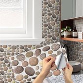 Keuken tegelstickers, 12 stuks mozaïek tegelstickers 15 x 30 cm badkamer zelfklevende tegeldecoratie stickers baksteen voor keuken eetkamer badkamer tegelfolie decoratie