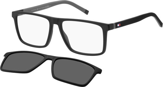 Tommy Hilfiger Th 2086/Cs Rechthoekig Kunststof Montuur met Polariserend Clip-on Heren Zonnebril van Tommy Hilfiger — afbeelding 5