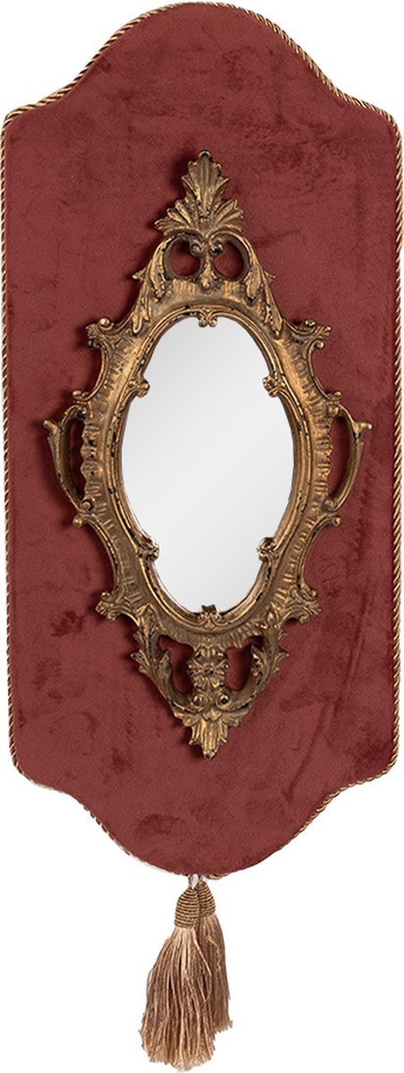 Spiegel 20x3x44 cm Roze Goudkleurig Polyresin