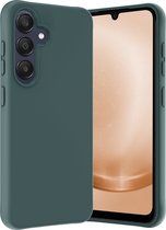 Hoesje Geschikt voor Samsung A25 Hoesje Siliconen Cover Case - Hoes Geschikt voor Samsung Galaxy A25 Hoes Back Case - Donkergroen.