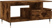 vidaXL - Salontafel - 90x49x45 - cm - bewerkt - hout - gerookt - eikenkleurig