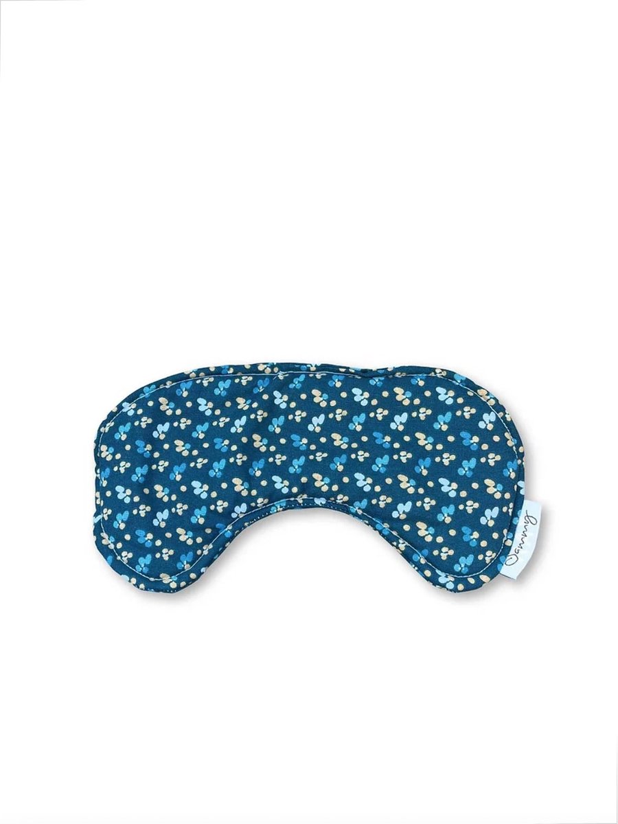 Duurzaam cadeau - Nacht oogmasker - Slaapmasker - Zero waste - Groene blauwe bloemen - Slaap masker mannen & vrouwen - Nachtrust