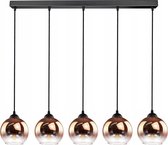 Hanglamp Industrieel voor Woonkamer, Eetkamer - 5-lichts bollen - Koper Glas