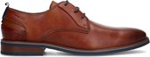 Van Lier - Heren - Cognac leren veterschoenen - Maat 47