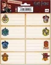 Harry Potter - Étiquettes scolaires autocollantes Blasons
