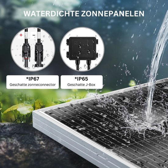 Hoge Kwaliteit Zonnepanelen Compleet Pakket met Stekker - Zonnepanelen Plat Dak - Voor Thuis Camper en Camping - Power Pack Bundel - Wit van Inkdon't — afbeelding 3
