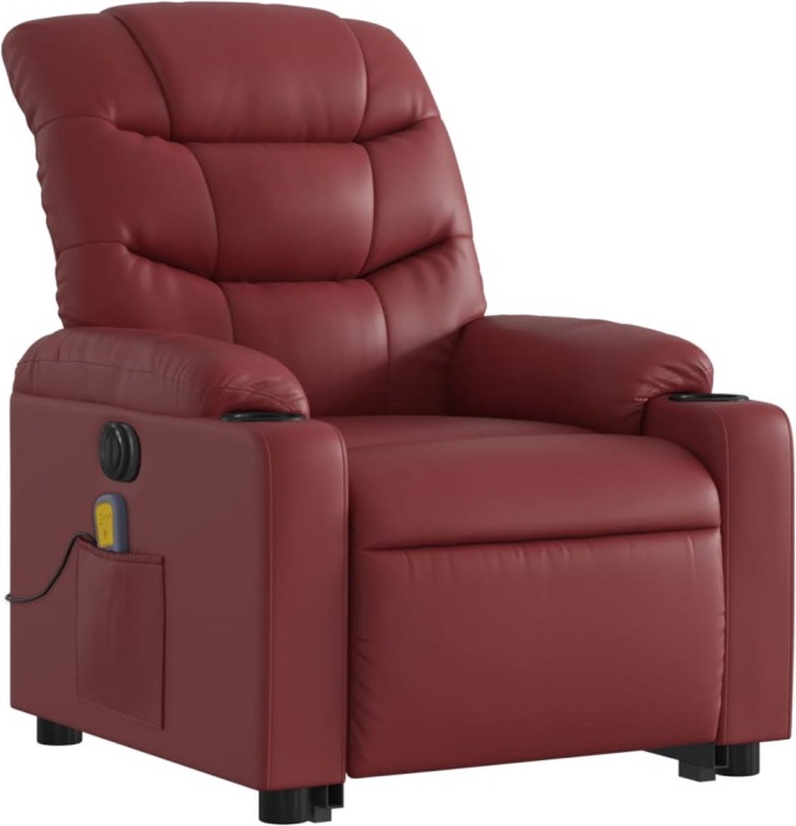 Afbeelding 2 van vidaXL Sta-op-massagestoel Elektrisch Wijnrood