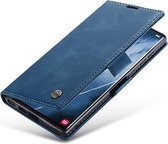 Samsung Galaxy S24 Ultra Bookcase hoesje - CaseMe - Effen Aqua - Kunstleer