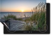 Chefcare Inductie Beschermer Strand en Zee vanuit de Duinen met Zonsondergang - 85x55 cm - Afdekplaat Inductie - Kookplaat Beschermer - Inductie Mat