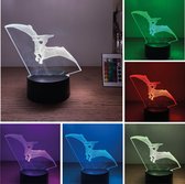 Klarigo® Lampe de Nuit - Ptérosaure - Dino Volant - Lampe LED 3D Illusion - 16 Couleurs - Lampe de Bureau - Lampe d'Ambiance - Enfants - Lampe Creative - Avec télécommande