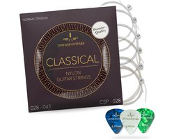 Premium Klassieke akoestische gitaar snaren - Normal Tension - CSP-028 - Gitaarsnaren - Inclusief 3 Celluloid Plectra