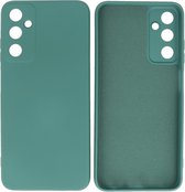 Fashion Backcover Telefoonhoesje - Color Hoesje - Geschikt voor de Samsung Galaxy A05s - Donker Groen