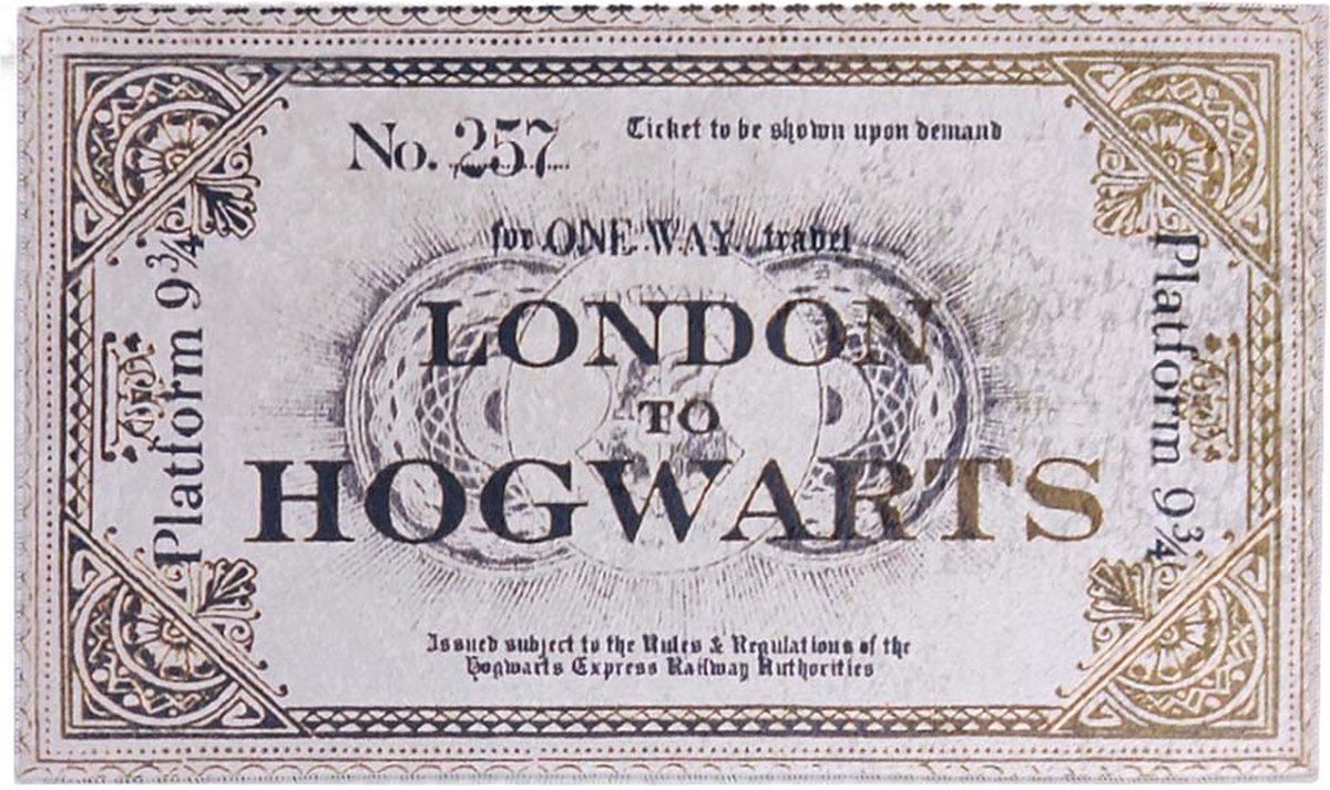 Wizarding World - Harry Potter - Deurmat - Ticket Zweinsteinexpress 45x75cm