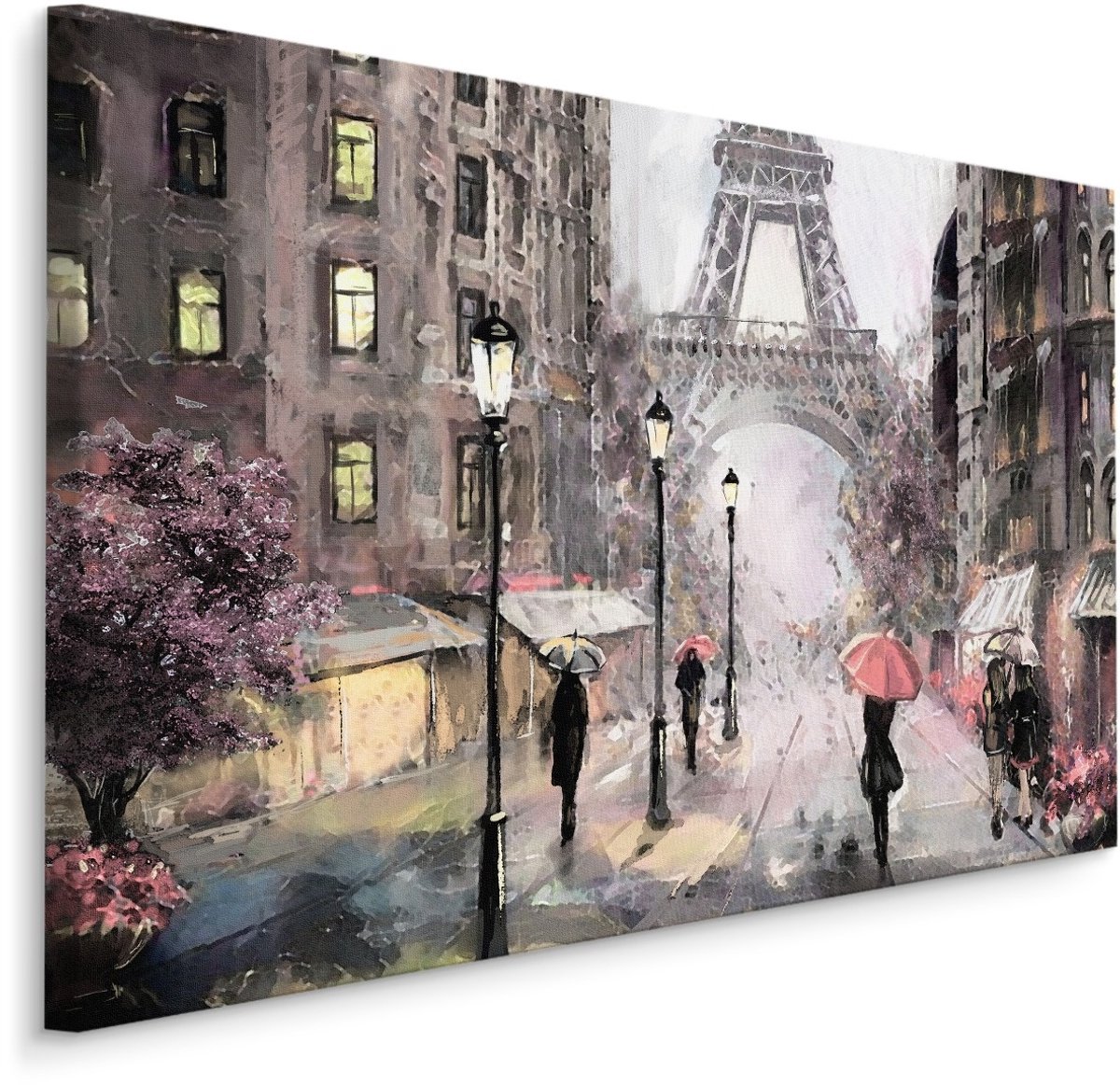 karo-art Schilderij - Regen in Parijs II, multi-gekleurd, 4 maten, premium print Multikleur