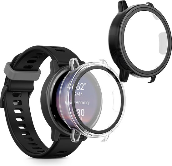 Set 2 Custodie In Silicone Per Amazfit Active Max A2557, Cover Antigraffio Trasparente E Argento, Protezione Leggera Per Smartwatch Fitness