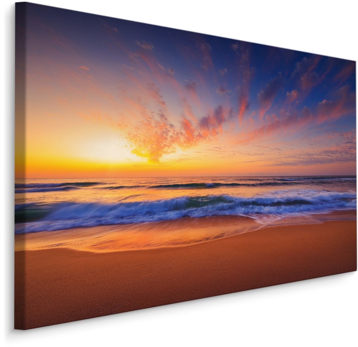 karo-art Schilderij - Wolken boven zee, multi-gekleurd, premium print Multikleur