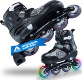 Apollo Champion, in Maat Verstelbare Inline Skates voor Jongens en Meisjes Vanaf Maat 31, Inline Skates Dames en Heren tot Maat 42, Hoge Kwaliteit Rolschaatsen met LED Wielen.