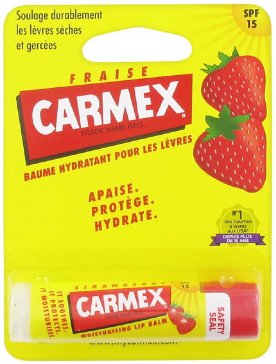 Carmex Aardbei Hydraterende Lippenbalsem SPF15 4,9 ml