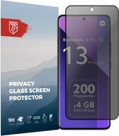 Rosso Privacy Screen Protector Geschikt voor de Xiaomi Redmi Note 13 Pro Plus - 9H Gehard Glas - Case Friendly Tempered Glass - Eenvoudige Installatie