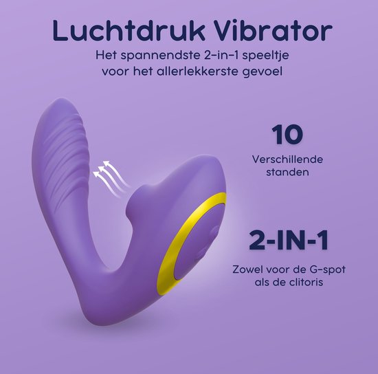 IVY LUX NUA SE - 2-in-1 Luchtdruk Vibrator – Clitoris Stimulator & G-Spot Vibrator – 12 Standen – Fluisterstil & Waterdicht – Siliconen – Oplaadbaar – Vibrators voor Vrouwen & Koppels – Roze