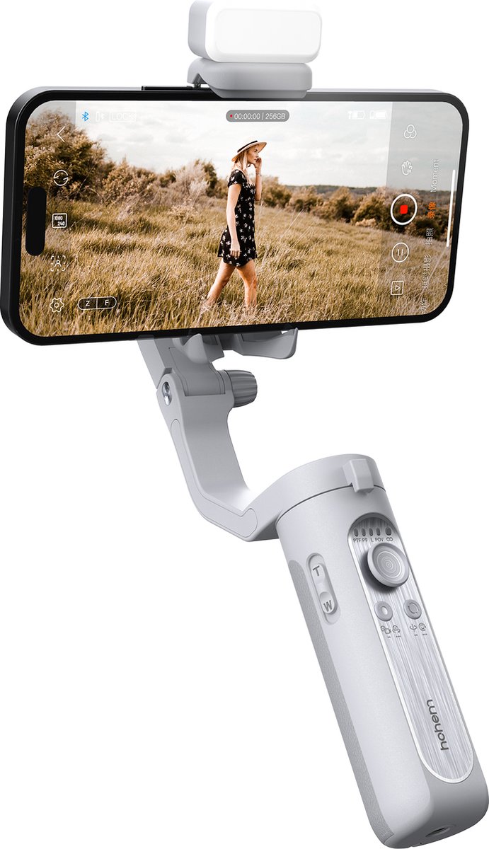 Hohem iSteady XE Kit - lichtgewicht smartphone gimbal met lampje