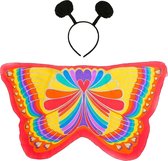 Ensemble d'habillage papillon - ailes et diadème - multicolore - enfants - accessoires d'habillage de carnaval