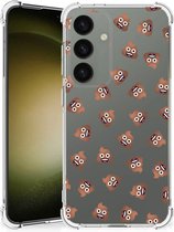 Doorzichtige Silicone Hoesje geschikt voor Geschikt voor Samsung Galaxy S24 Poep Emojis