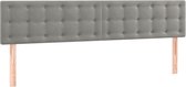 vidaXL Têtes de lit - Velours - Gris clair - 2 pcs Tête de lit - Décoration de lit - Tête de lit - Velours - Grijs