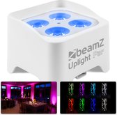 BeamZ BBP90W Uplight PAR spot op accu met 4x 4W LED's Wit