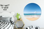 WallCircle - Wandcirkel ⌀ 150 - Zee - Turquoise - Hawaii - Ronde schilderijen woonkamer - Wandbord rond - Muurdecoratie cirkel - Kamer decoratie binnen - Wanddecoratie muurcirkel - Woonaccessoires