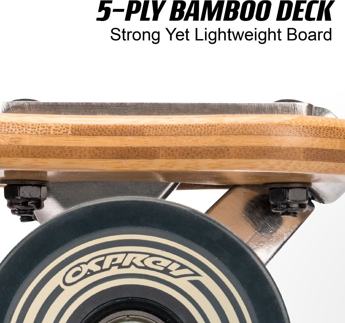 Osprey Eagle 42” Twin Tip Longboard - Drop-Through Trucks - ABEC 9 — afbeelding 20
