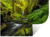 Sticker Muursticker Jungle - photo jungle - 40x30 cm - feuille adhésive autocollante - sticker mural repositionnable
