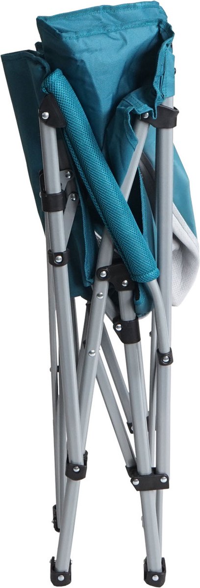 Campingstoel MCW-L50, klapstoel visstoel regisseursstoel, afwasbare beschermhoes staalstof/textiel ~ turquoise — afbeelding 4