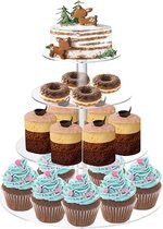 4-laags taartstandaard acryl taartstandaard Cupcakestandaard Taartstandaard Donut Cupcake Muffins Macarons Standaard voor bruiloftsfeest Verjaardag