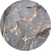 Label2X - Cercle mural - Art Gris Ø 100 cm - Dibond - Multicolore - Cercle mural - Peinture ronde - Art - Cercle de Décoration murale - Décoration murale ronde - Décoration pour salon ou chambre