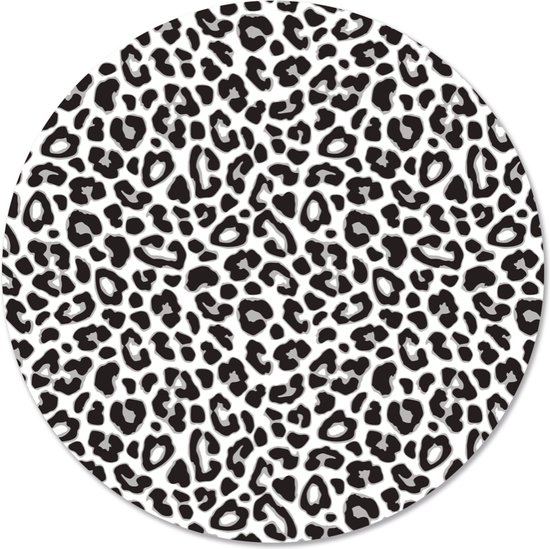 Label2X - Schilderij - Leopard Ø - Multicolor - 100 X 100 Cm