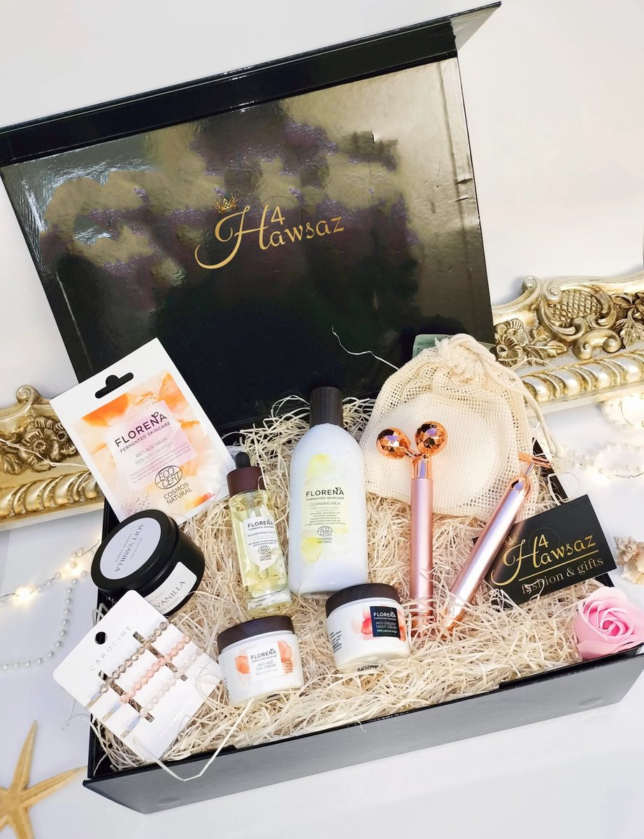 Goedkoopste Huidverzorging geschenkset 23 stuks - Hawsaz.nl Cadeau - Edelsteen gerukaars vanille - Serum - Masker - Gezichtsroller - Geschenksets - Cadeausets voor dames - Verwenpakket - Geschenkset - Luxe Cadeaupakket - Valentijnscadeau - verzorgingsproducten
