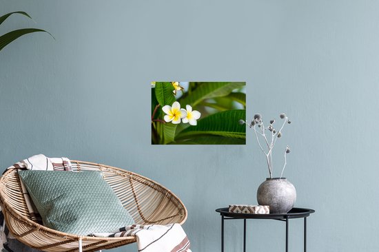 Stickers muraux - Fleurs - Jaune - Feuilles - 30x20 cm - Film Adhésif