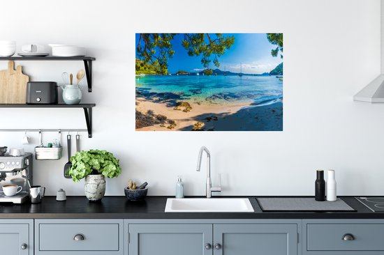 Stickers Stickers muraux - Plage - Mer - Bateau - Majorque - 90x60 cm - Feuille adhésive