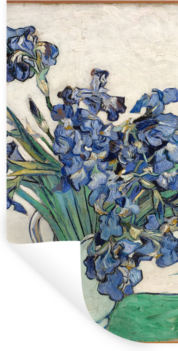 Muurstickers - Sticker Folie - Stilleven van irissen - Vincent van Gogh - 80x160 cm - Plak